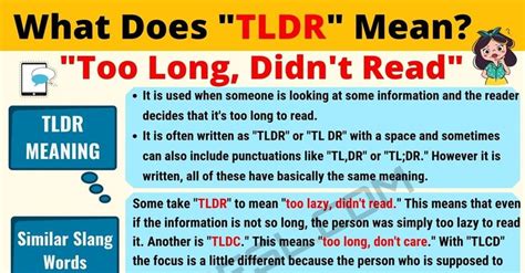 what does tldr mean|tldr meaning in english.